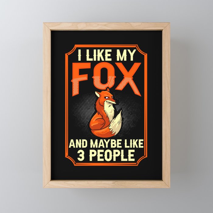 Red Foxes Fennec Fox Animal Funny Cute Framed Mini Art Print