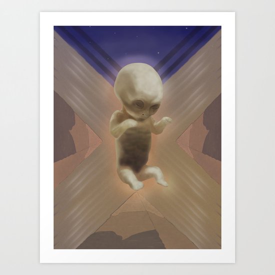 Ancient Baby Alien Art Print