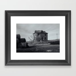 Abandoned House in Crook, Colorado (Black and White) Framed Art Print