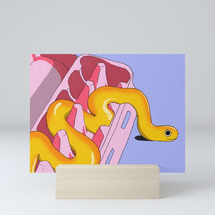 worm carton Mini Art Print
