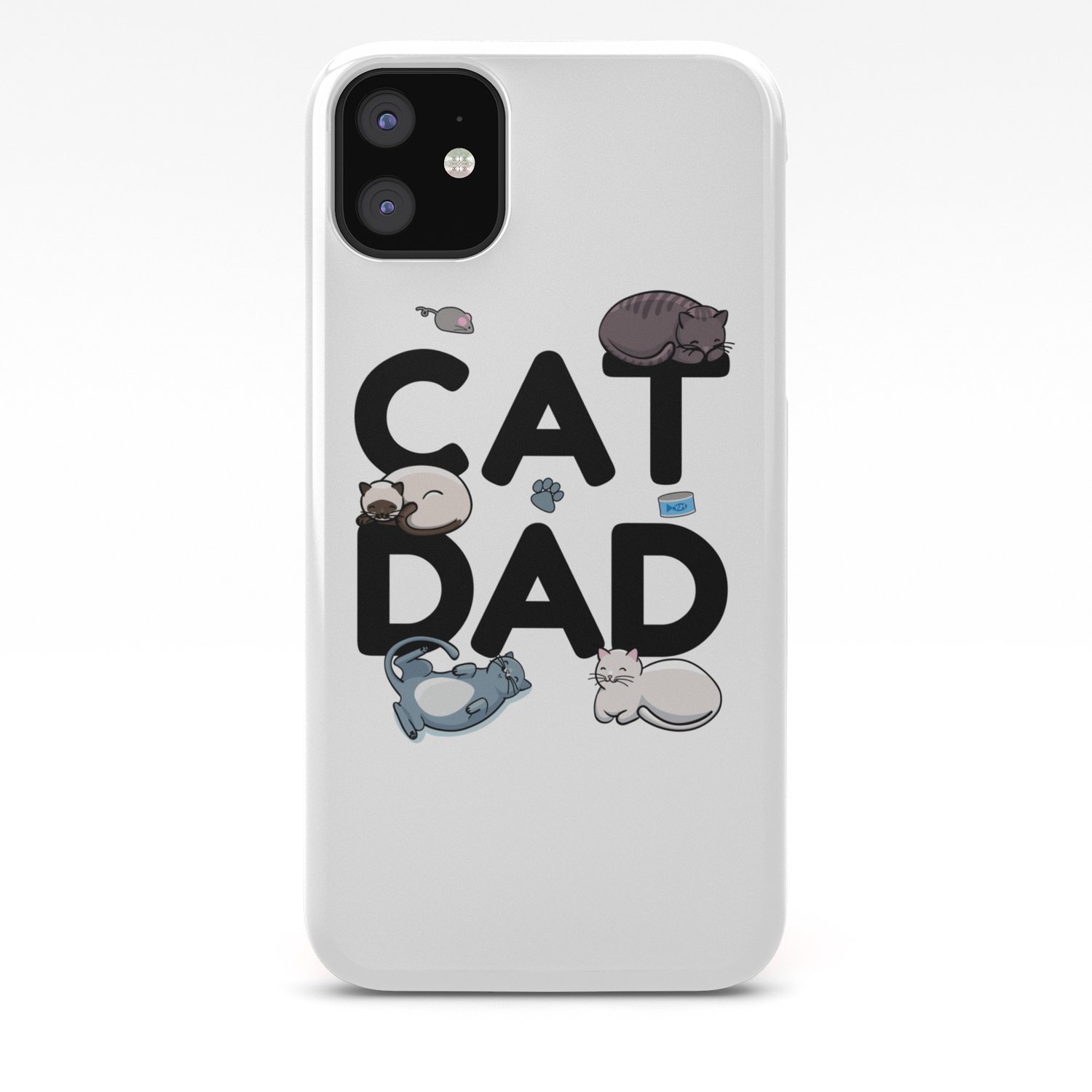 Cat Dad Cat Cats Man Papa Pussycat Meow Iphone Case By Anziehend Society6