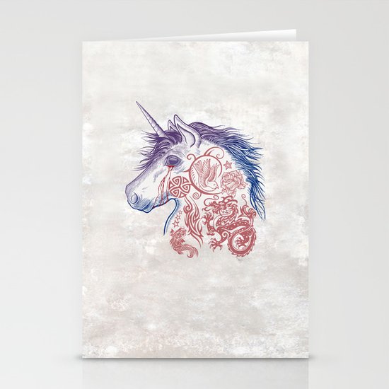 War Unicorn Stationery Cards