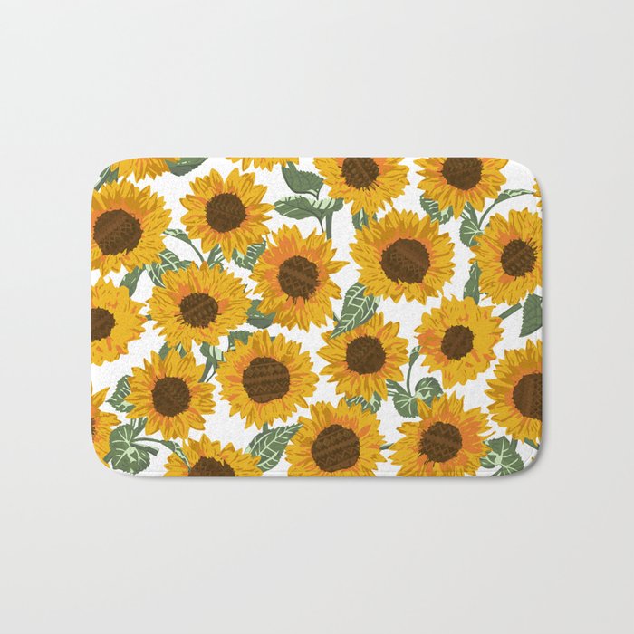 SUNNY DAYS -sunflowers- Bath Mat