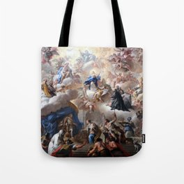 The triumph of the Immaculate Paolo de Matteis 1715 Tote Bag
