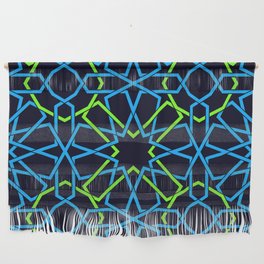 Blue & Yellow Color Arab Square Pattern Wall Hanging