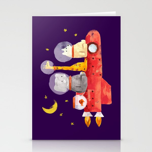 Let's All Go To Mars Stationery Cards