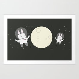 Astro Bunnies Art Print