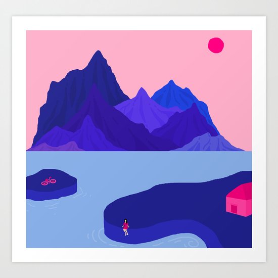 Mountain Hike//Missing Bike Art Print