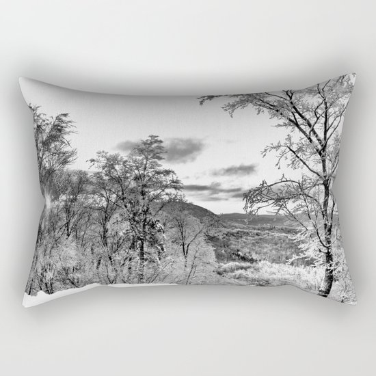 Vermont Winter Landscape Rectangular Pillow