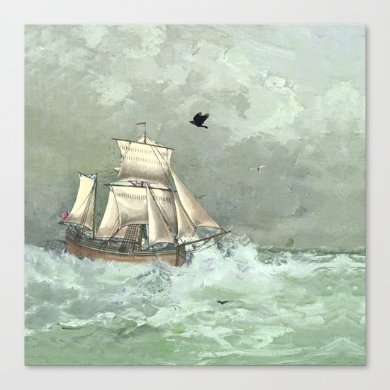 Breaking waves still Canvas Print