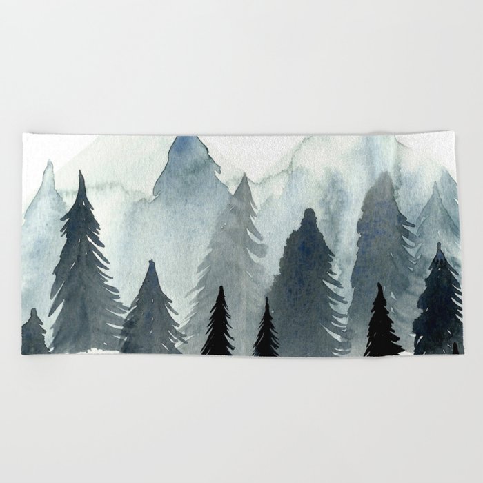 Timberland Beach Towel by The Painted Lady Society6