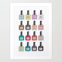 Nail Polish-holic Art Print By Uzualsunday | Society6