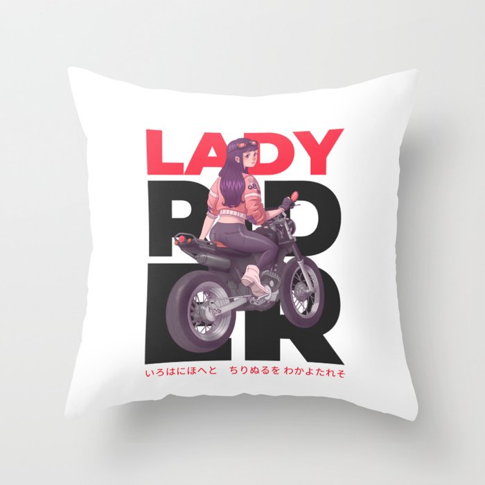 Lady Rider Throw Pillow