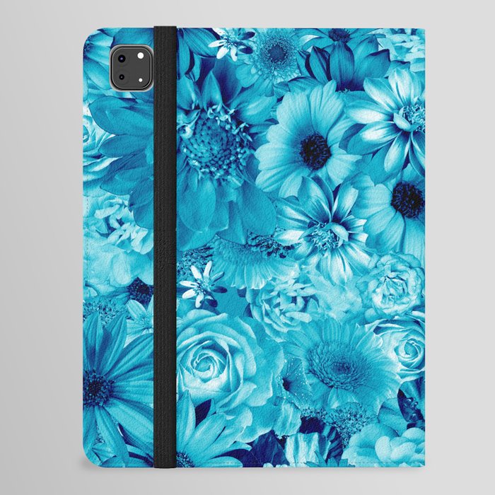 mystery blue floral bouquet aesthetic cluster iPad Folio Case