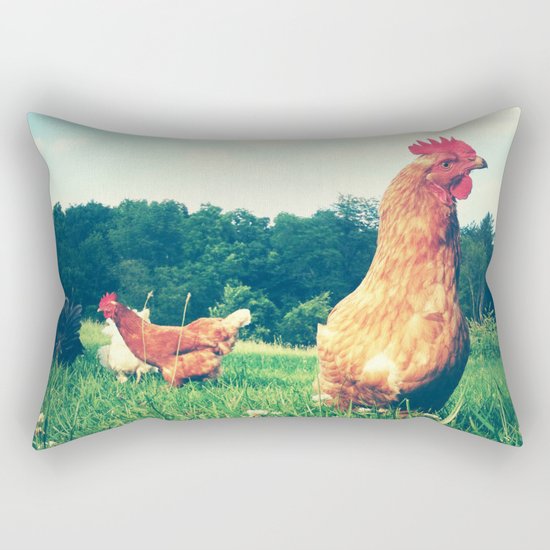 The Life of a Chicken Rectangular Pillow