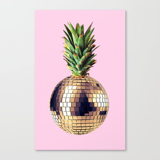 Ananas party (pineapple) Pink version Canvas Print