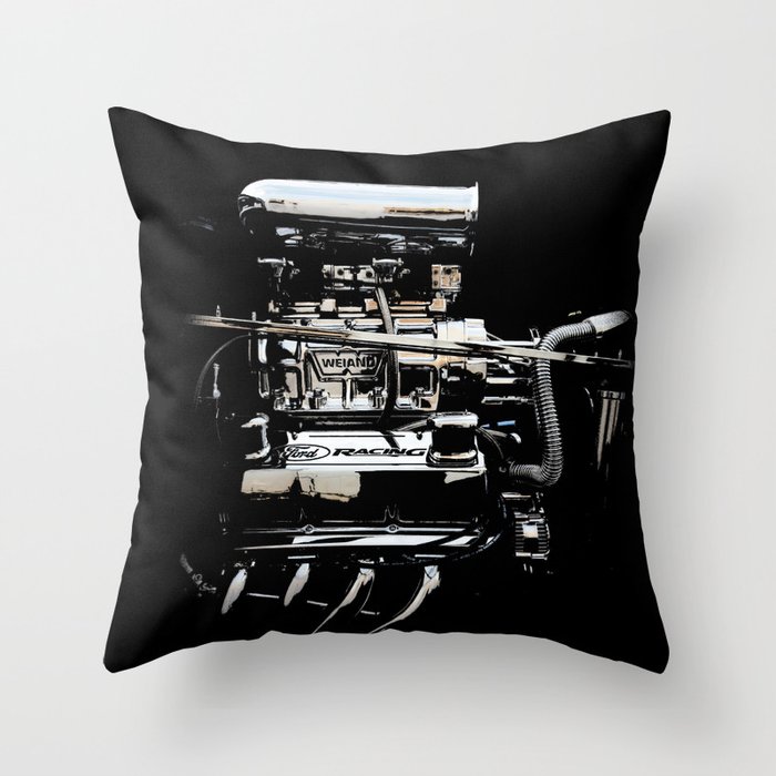 1932 Ford Hot Rod - Engine Throw Pillow