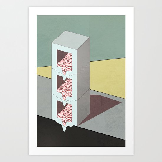 Melt Boxes Art Print