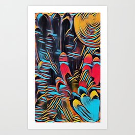 Abstract forrest Art Print