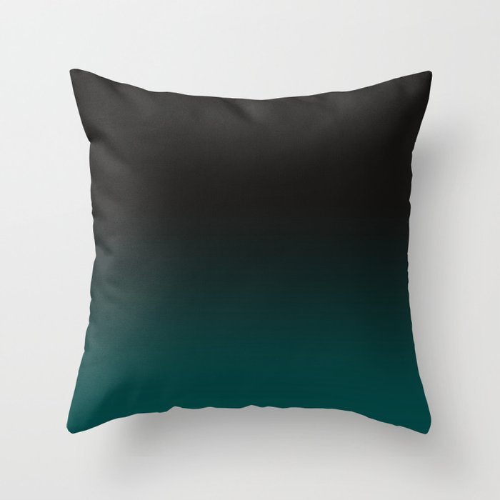 Color Change Gradation Forest Green Throw Pillow By Inklola