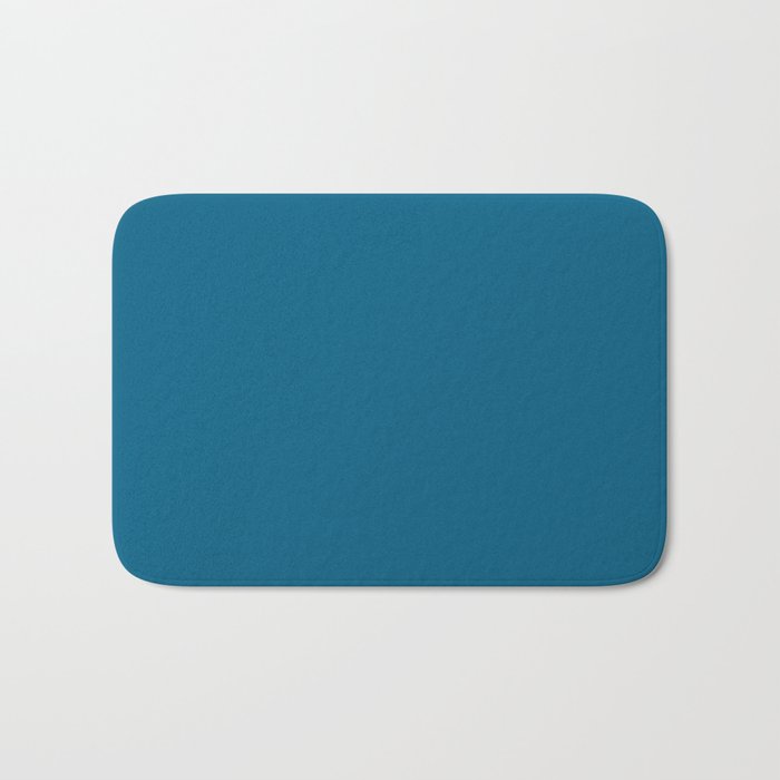 Now SEAPORT Classic Blue solid color  Bath Mat