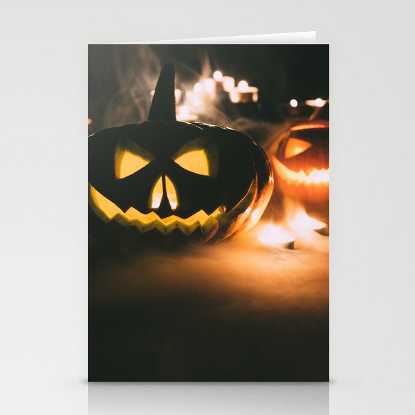 Pumpkin With Smoke Stationery Cards