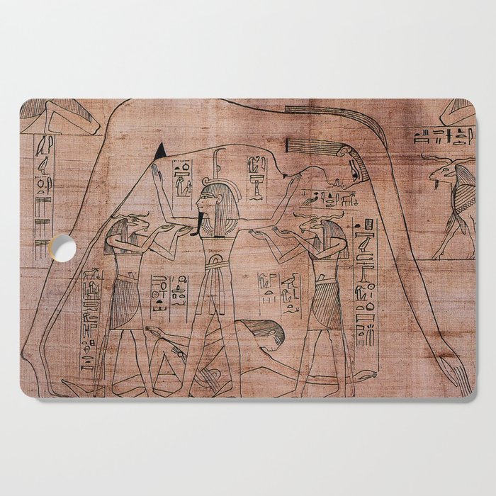 ANCIENT EGYPT. The Air God Shu. Cutting Board