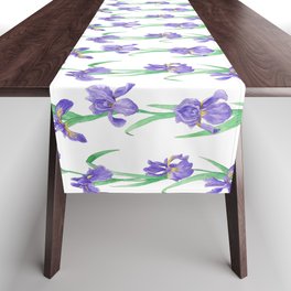 Jumbo Purple Irises Table Runner