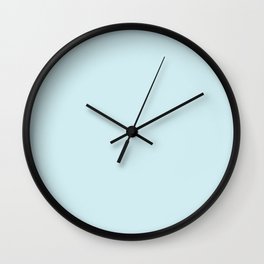 Pale Blue solid color modern abstract pattern Wall Clock