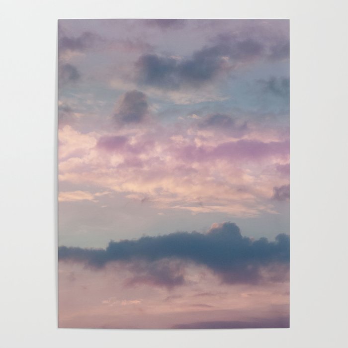 Purple Blue Clouds #1 #decor #art #society6 Poster