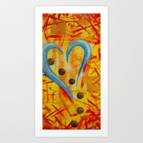 Spaghetti and Meatballs a Love Story Art Print