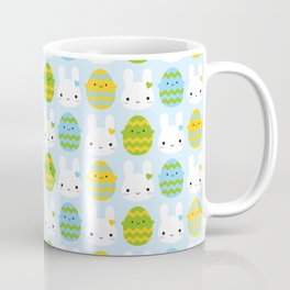 Kawaii Easter Bunny & Eggs Coffee Mug