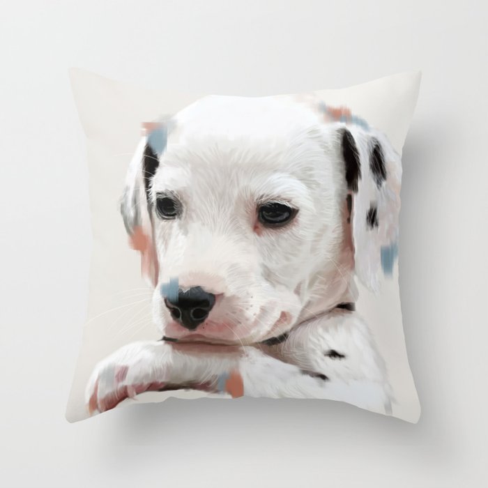 Dalmation Pup Throw Pillow