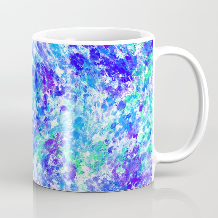 Blue Abstract Paint Texture Pattern Coffee Mug
