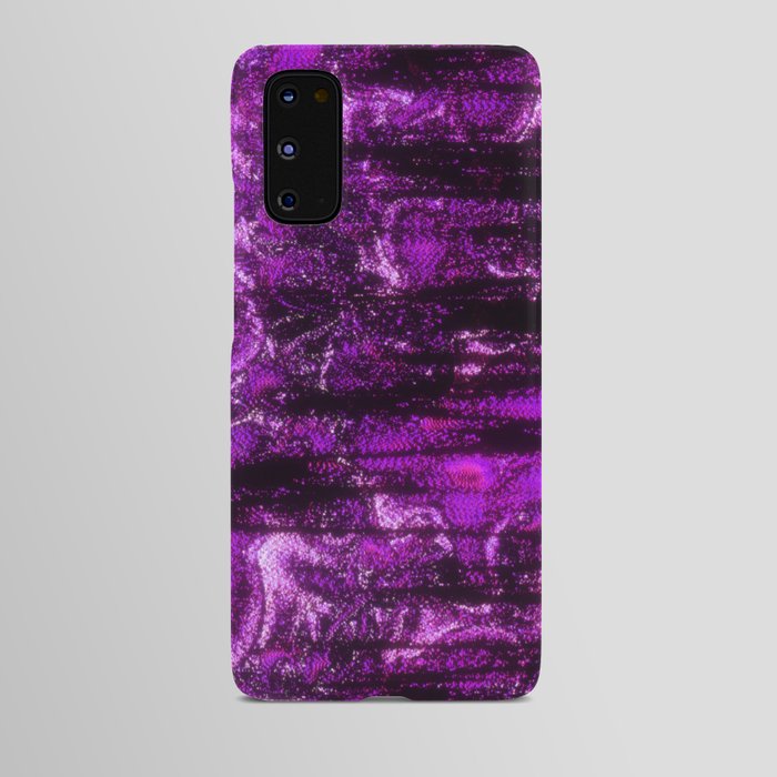 Purple Glitch Distortion Android Case
