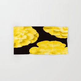 Large Yellow Succulent On Black Background #decor #society6 #buyart Hand & Bath Towel