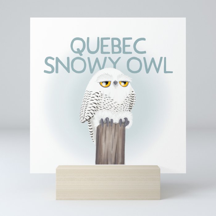 Snowy Owl (Canavians Series) Mini Art Print