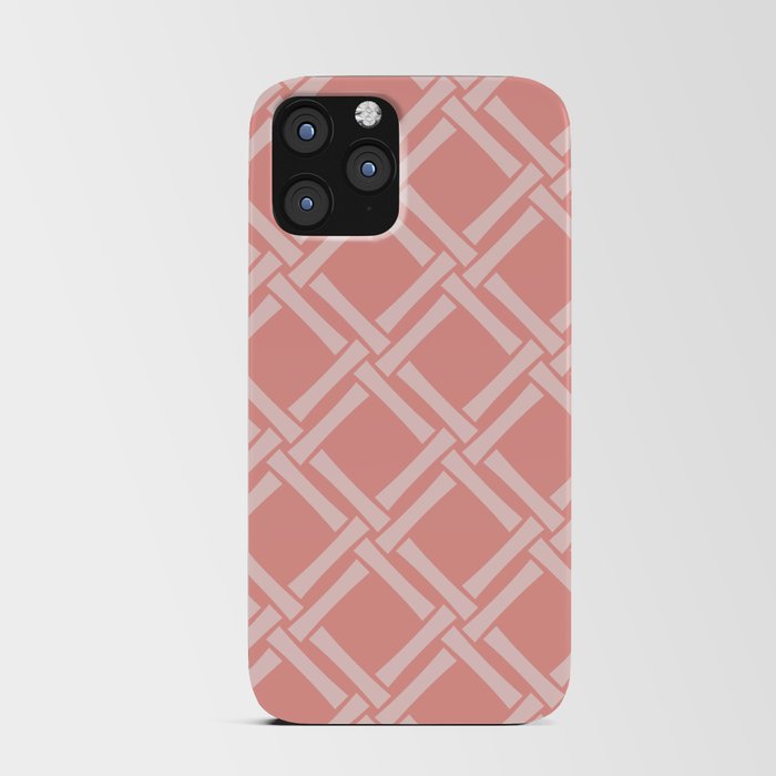 Classic Bamboo Trellis Pattern 224 Pink iPhone Card Case
