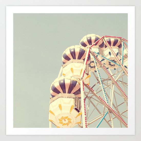 Vintage Ferris Wheel Art Print