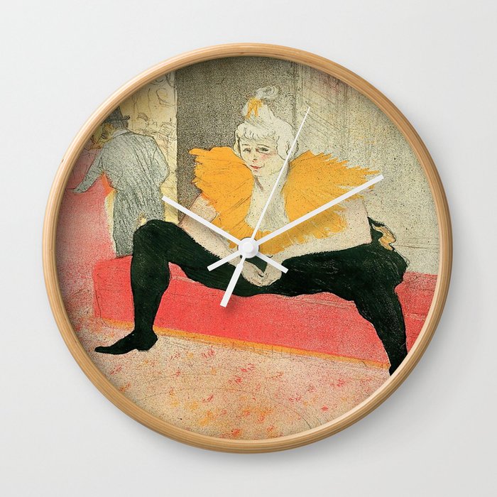 Henri de Toulouse-Lautrec "Sitting Clown" Wall Clock