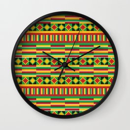 Kente pattern Wall Clock
