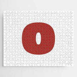 o (Maroon & White Letter) Jigsaw Puzzle