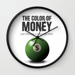 The Color of Money - Alternative Movie Poster Wall Clock