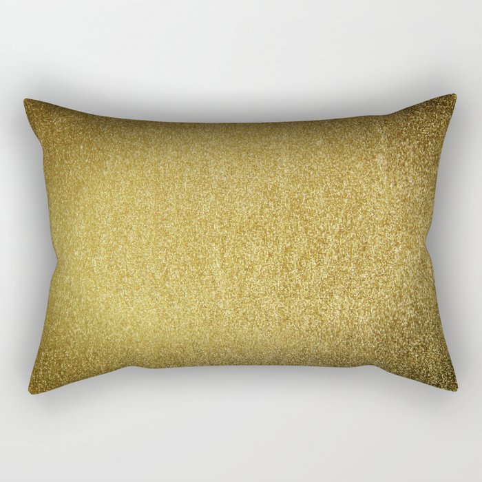 Gold Glitter Rectangular Pillow