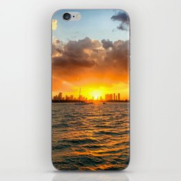 Biscayne Bay at sunset iPhone Skin