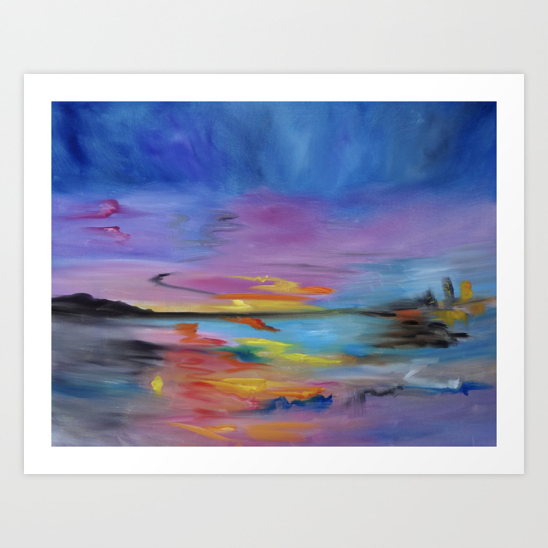 Hawaiian Sunset No 1 Art Print By Jennyleee Society6