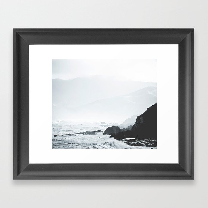 Sea Waves Seascape Ocean Waves Photography Sea Coast Sea Beach Tapestry Pillow Etc Framed Art Print By Cadinera