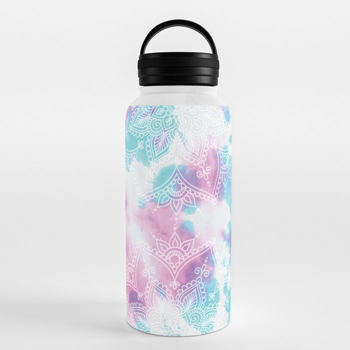 Henna Tie Dye Water Bottle by Kate and Company Society6