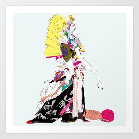 地獄太夫 (極雅) - JIGOKUDAYU (GOKUMIYABI) Art Print