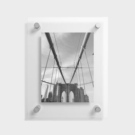 Brooklyn Bridge | Black and White Photography | New York City Floating Acrylic Print